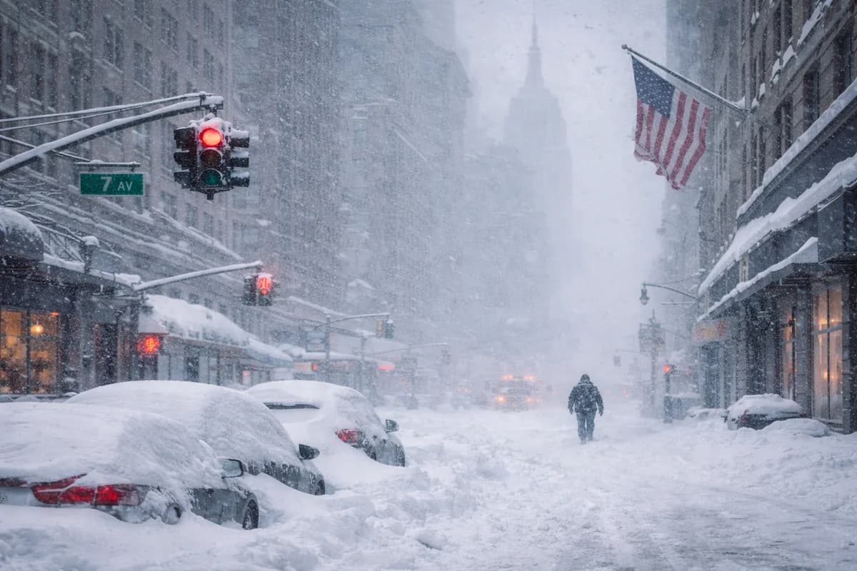 Tempestade histórica coloca 40 milhões sob alerta nos EUA e paralisa Nordeste com neve extrema